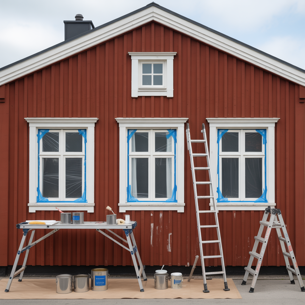 kostnad for fonstermalning utomhus material tid och rot