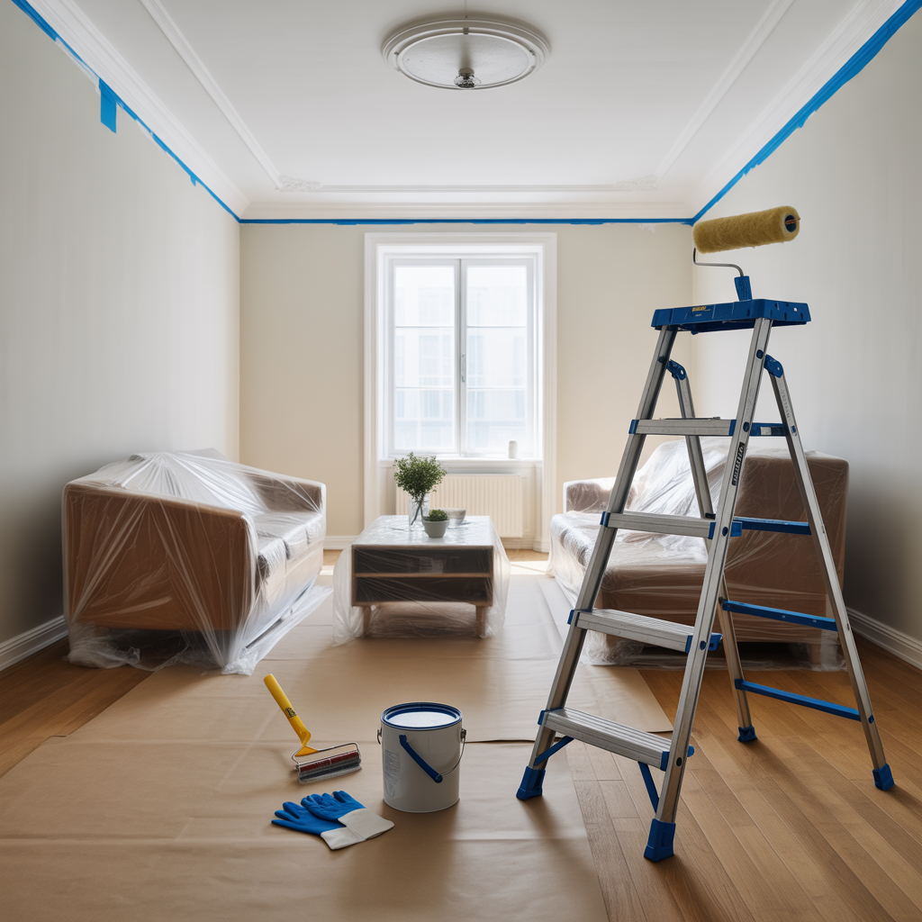 takmalning inomhus checklista for tackning och sakerhet